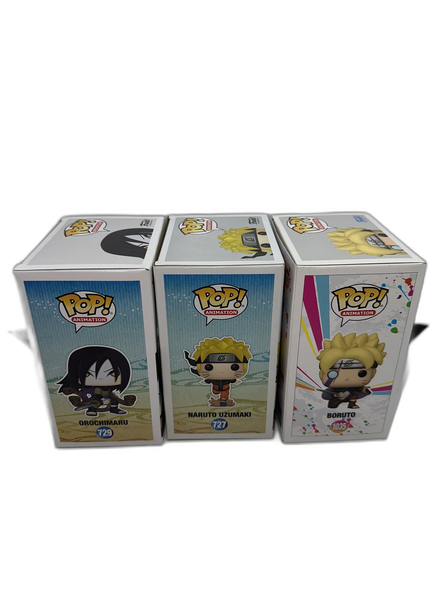 New Lot Of 3 Funko Pop Boruto (Glows In Dark) Naruto Uzumaki Orochimaru