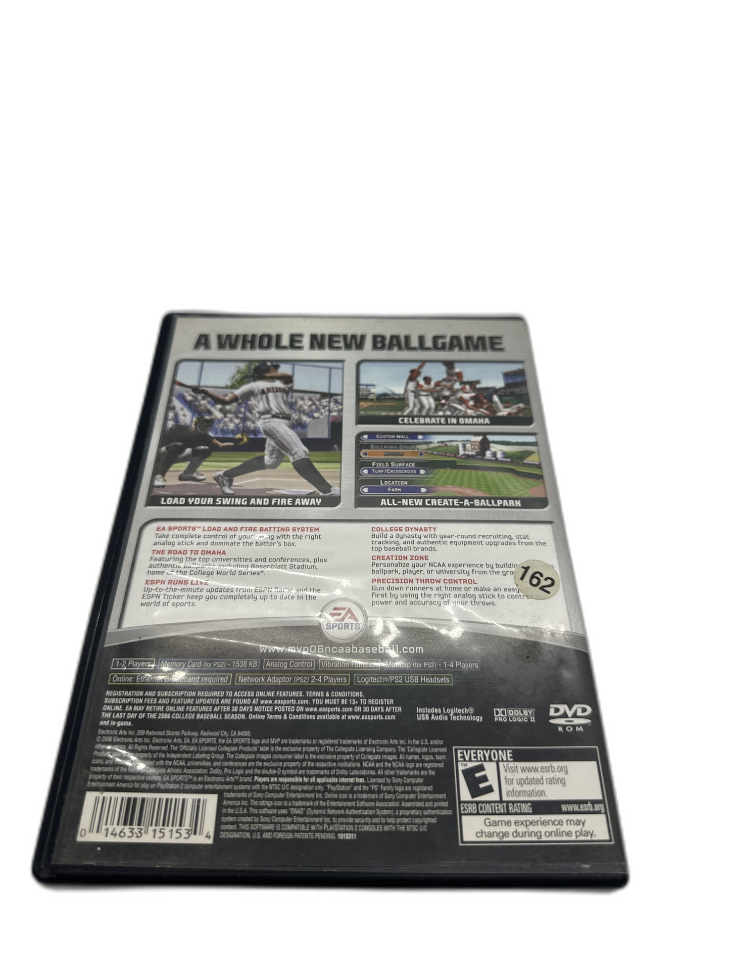 Sony PS2 Ncaa Mvp Baseball 6 CIB Tested