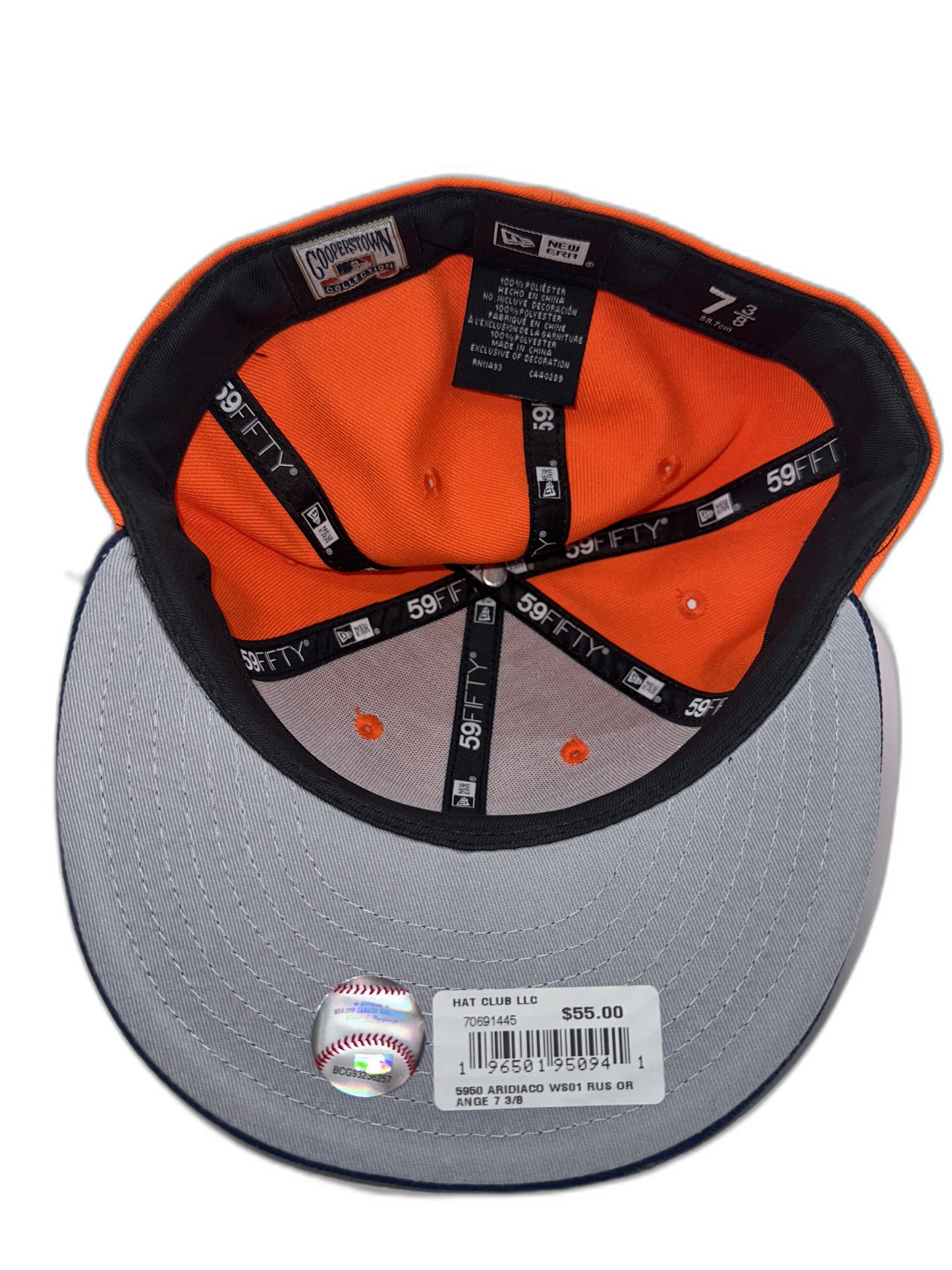 New Hat Club Orange Crush Diamondback Size 7 1/8