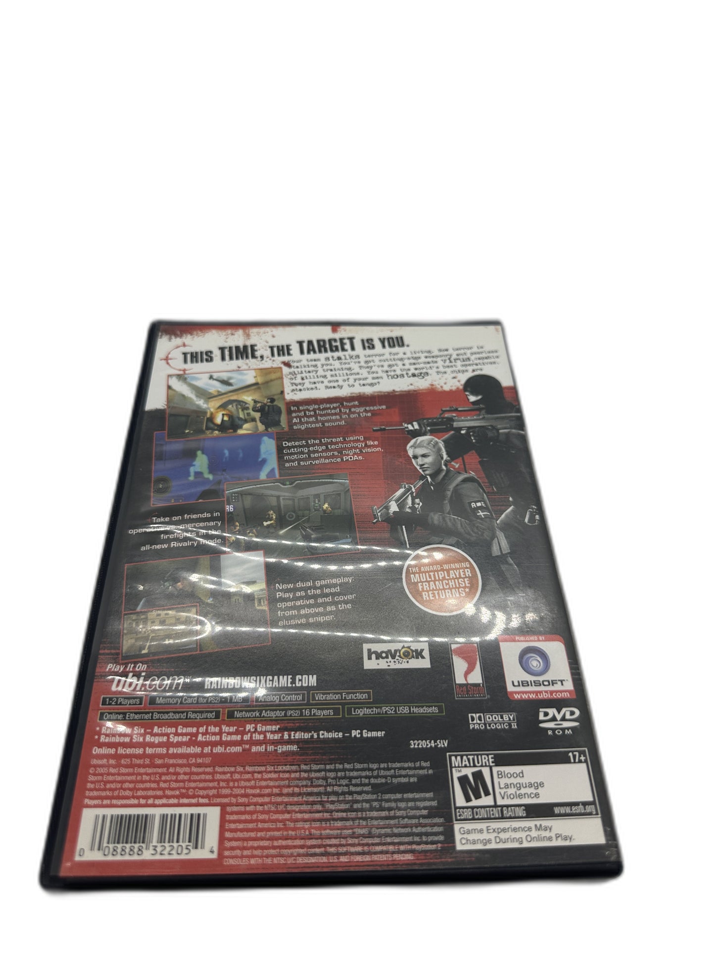Sony PS2 Rainbow Six Lockdown CIB Tested