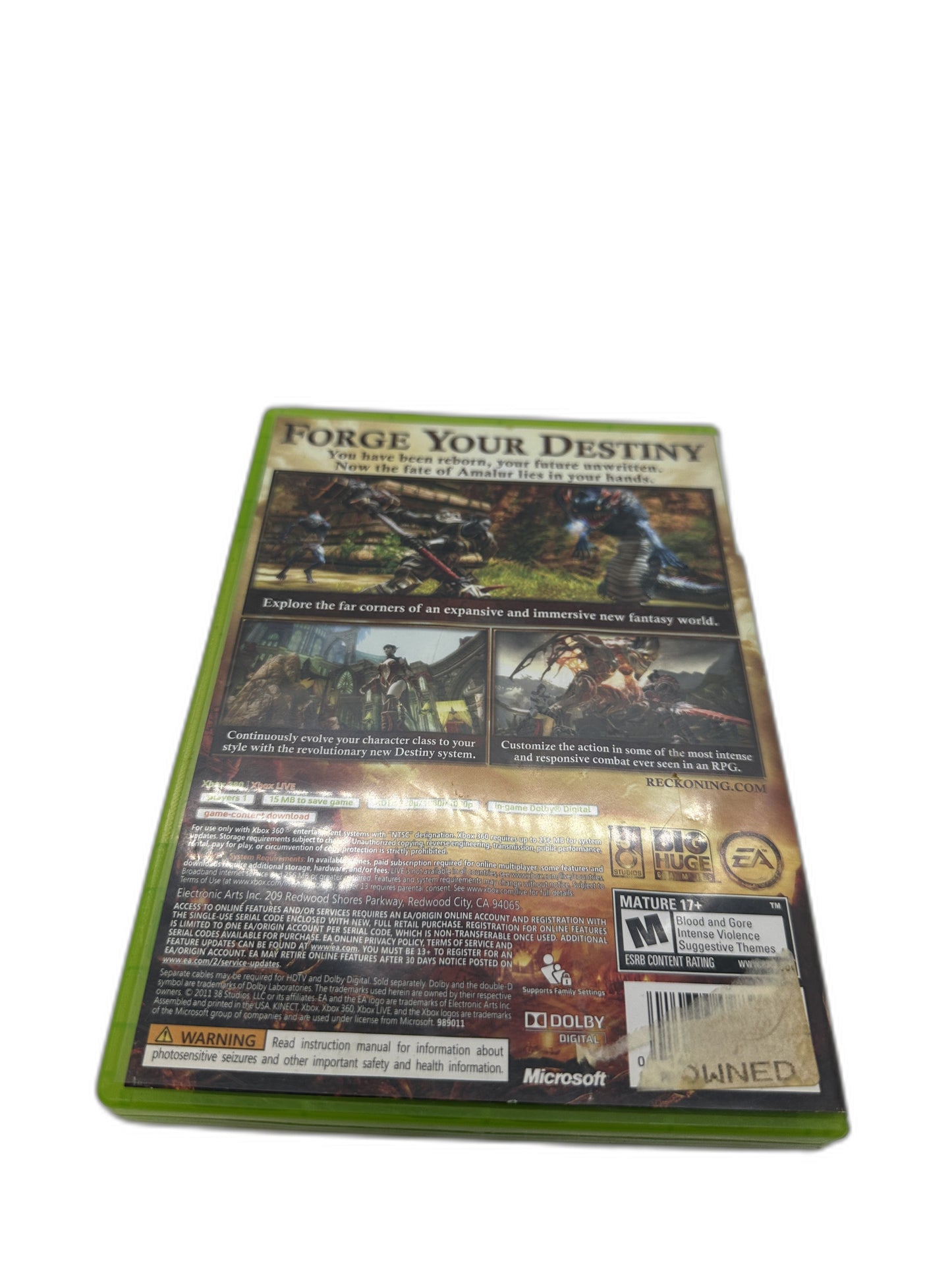 Microsoft Xbox 360 Reckoning Kingdoms Of Amalur Tested