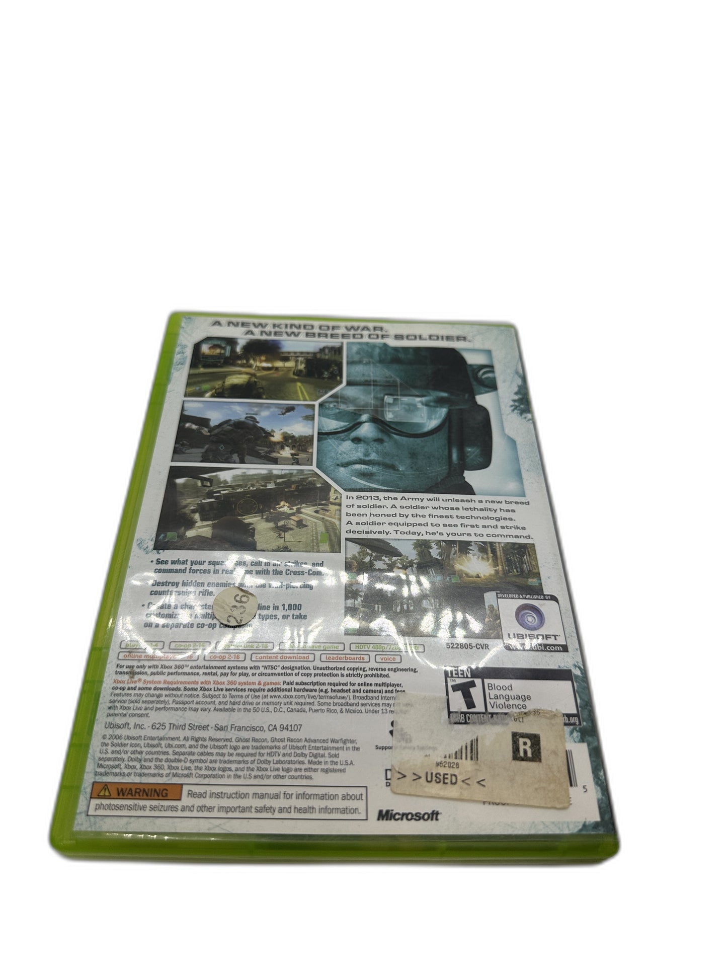 Microsoft Xbox 360 Ghost Recon Advanced Warfighter CIB Tested