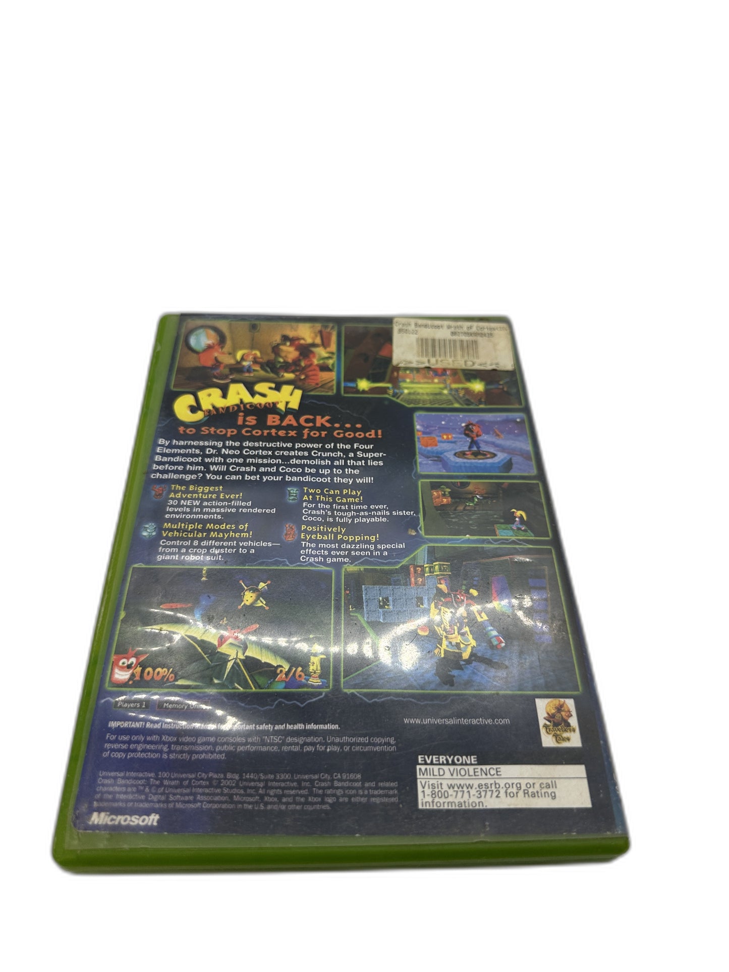 Microsoft Xbox Og Crash Bandicoot Wrath Of Cortex Tested