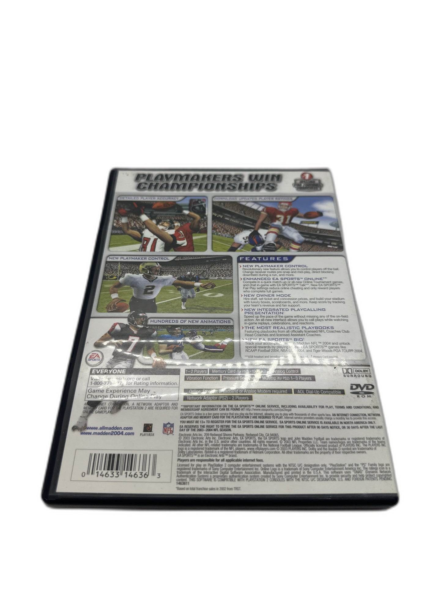 Sony PS2 Madden Nfl 4 CIB Tested