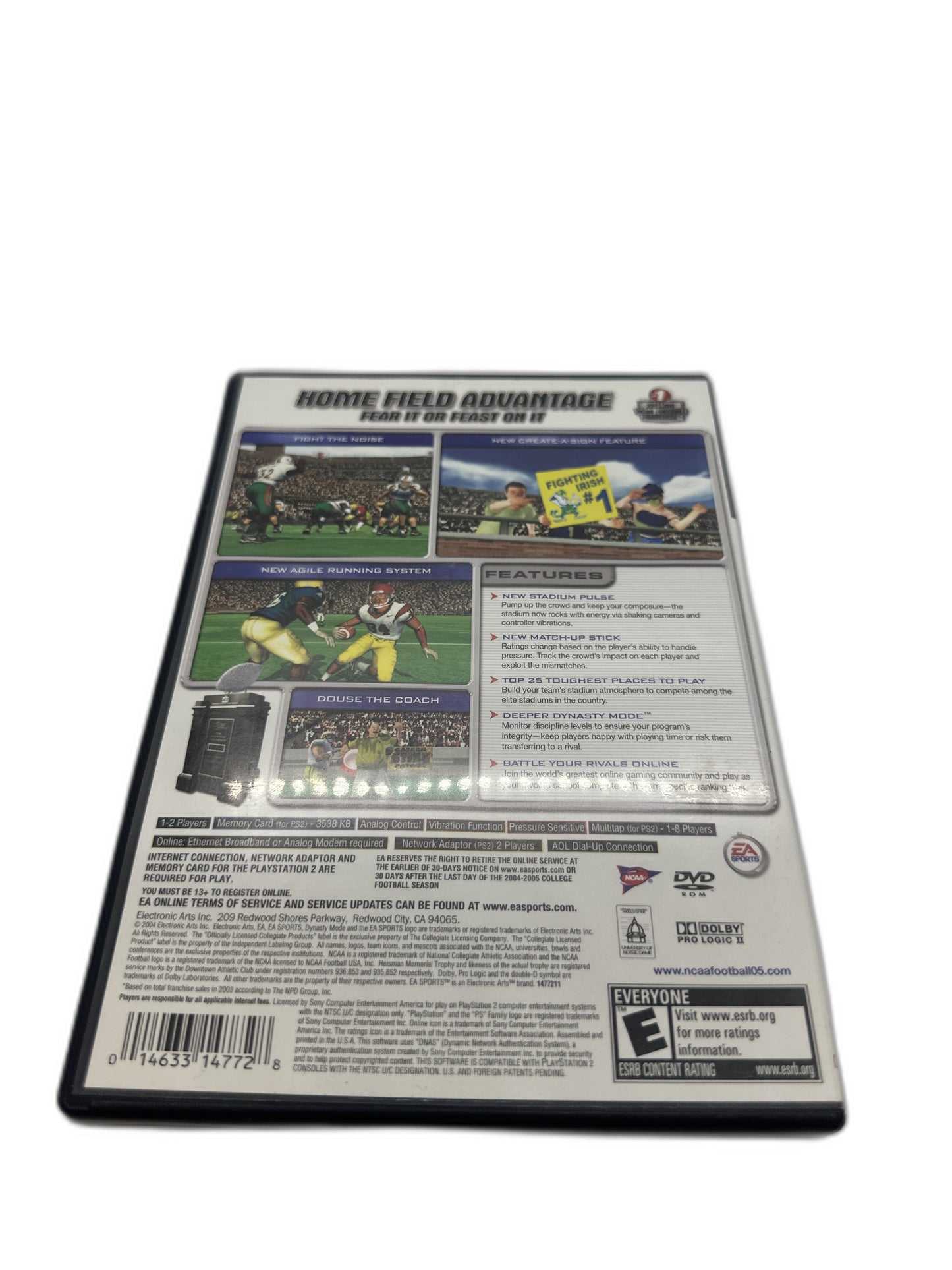 Sony PS2 Ncaa Football 5 CIB Tested