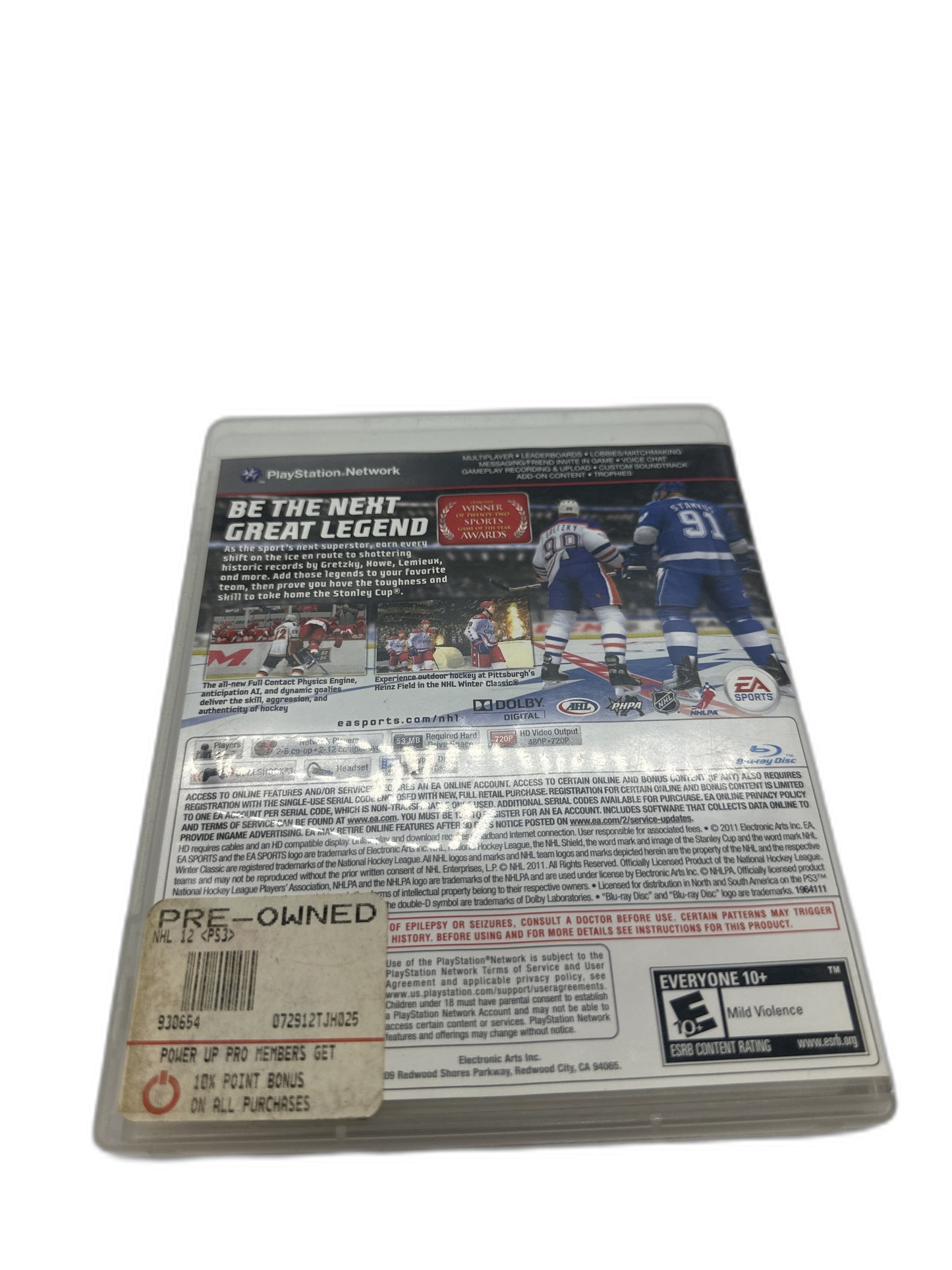 Sony PS3 Nhl 12 CIB Tested
