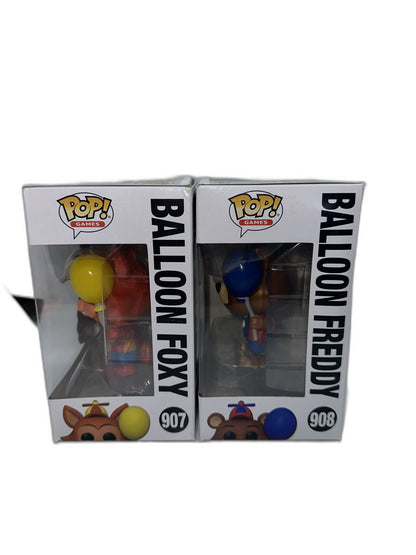 New Lot Of 2 Funko Pop Balloon Freddy + Foxy #908 #907