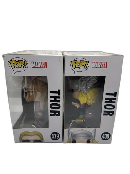 New Funko Pop Marvel Casual + Classic Thor Bundle #479 #438
