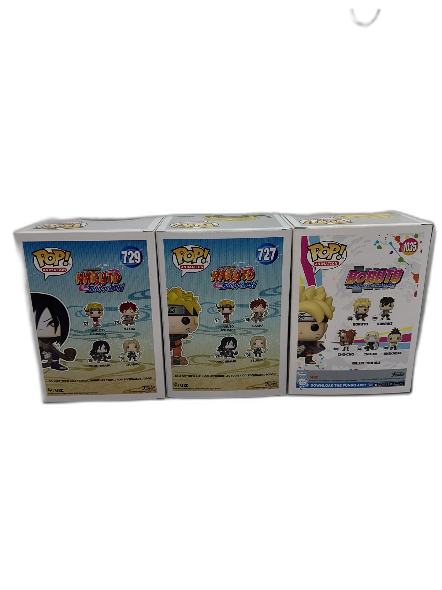 New Lot Of 3 Funko Pop Boruto (Glows In Dark) Naruto Uzumaki Orochimaru
