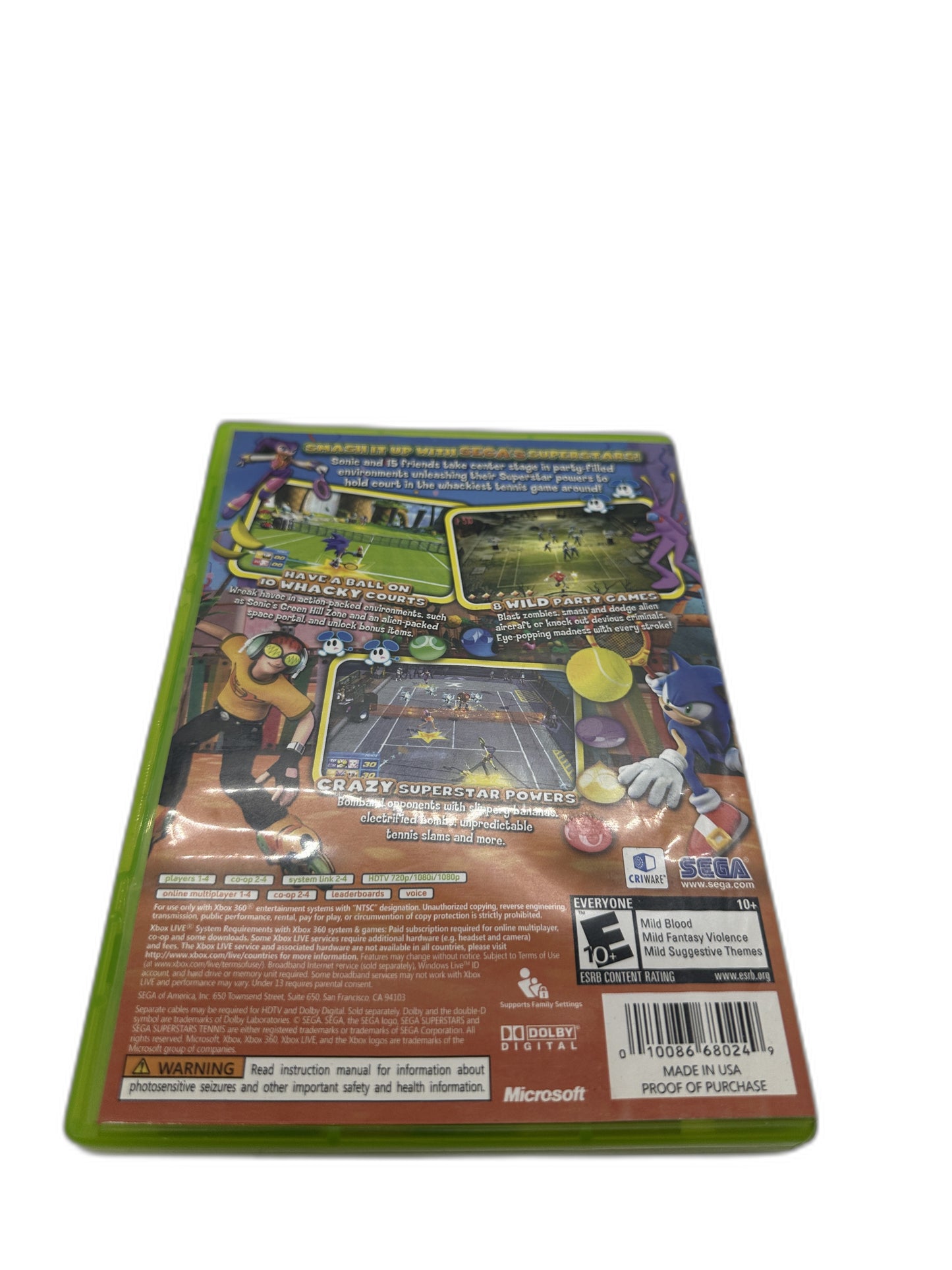 Microsoft Xbox 360 Sega Superstars Tennis CIB Tested