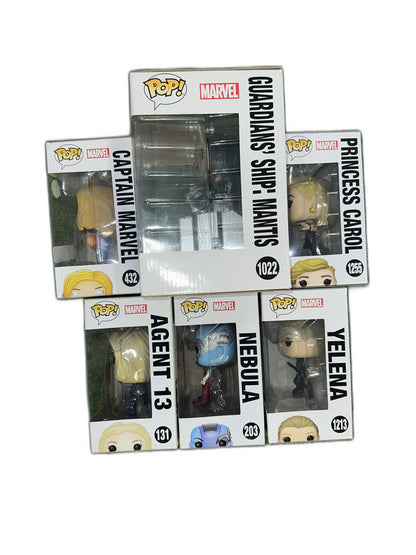 New Lot Of 6 Funko Pop Marvel Women #432 #1022 #1255 #131 #203 #1213