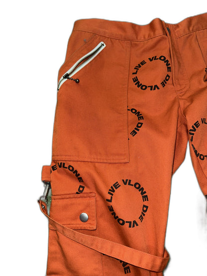 Vlone Bondage Pants Orange Size W34 Mens