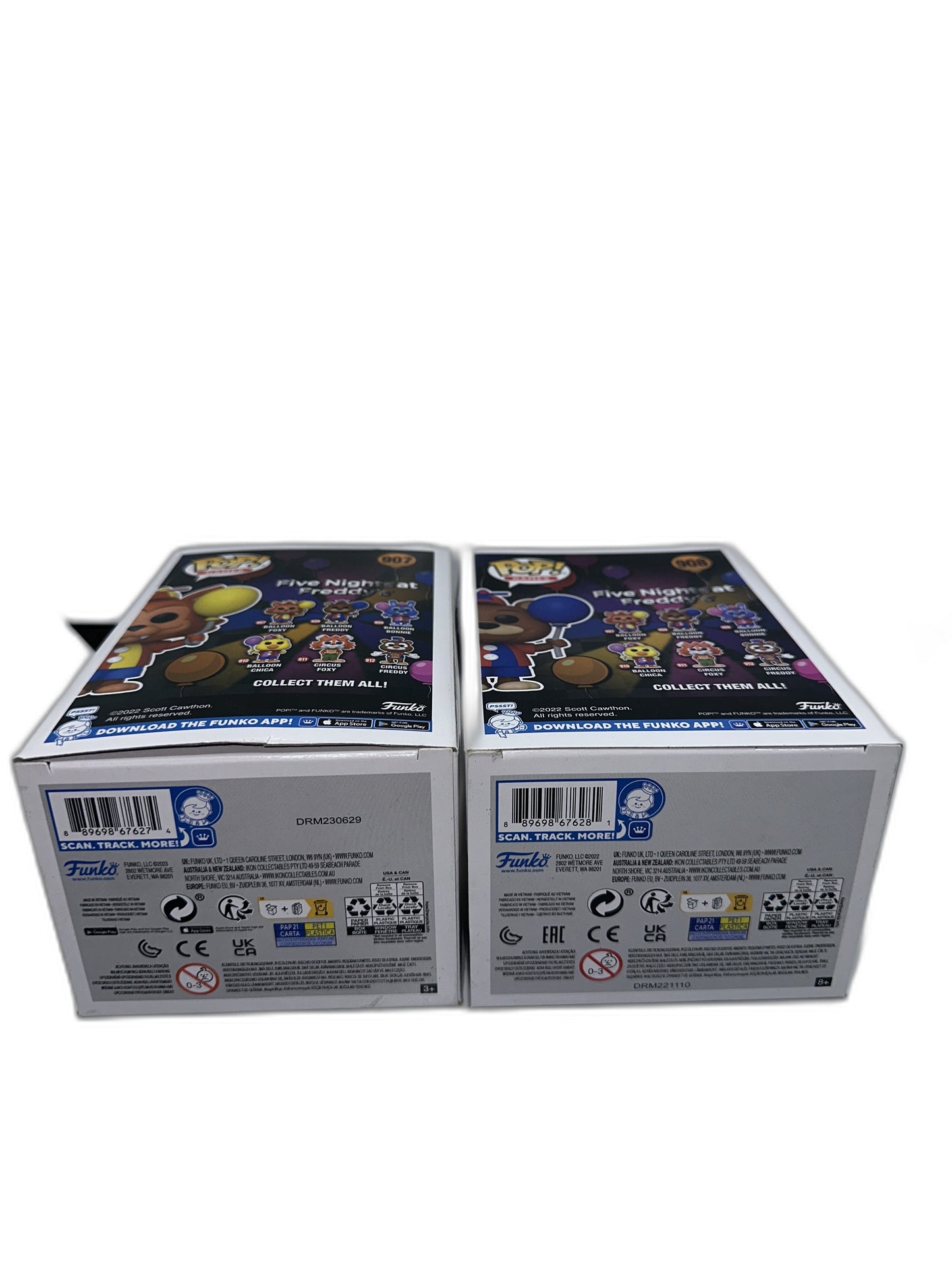 New Lot Of 2 Funko Pop Balloon Freddy + Foxy #908 #907