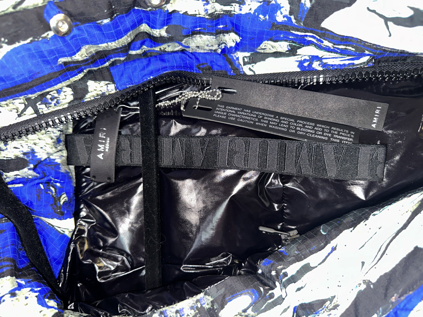 New Amiri Paint Splatter Puffer Size L Mens