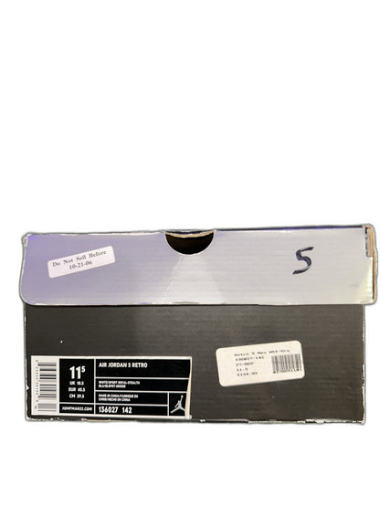 New Air Jordan 5 Retro Stealth -2006 Size 11.5 Mens 136027142