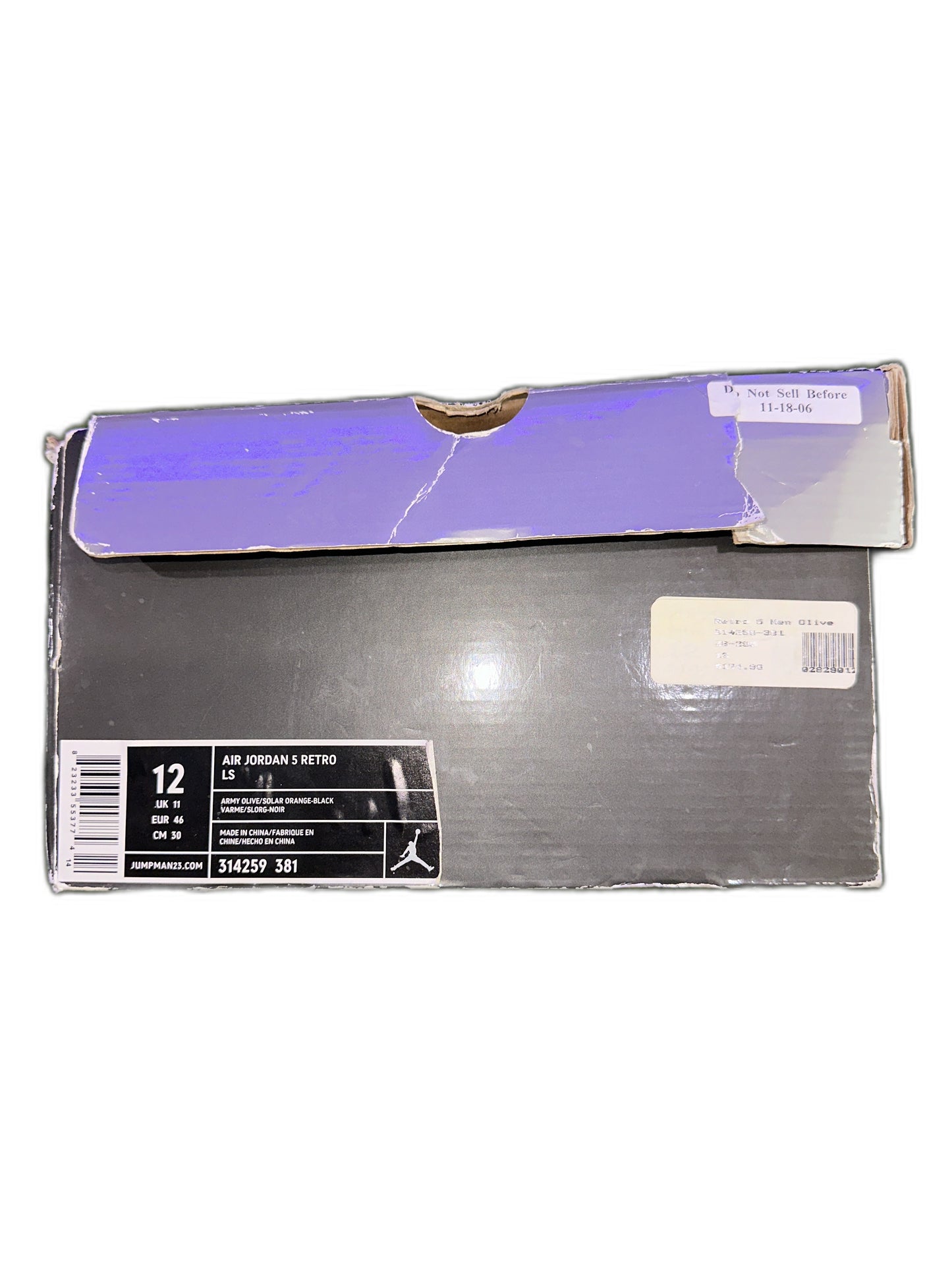 New Air Jordan 5 Retro Olive -2006 Size 12 Mens 314259381