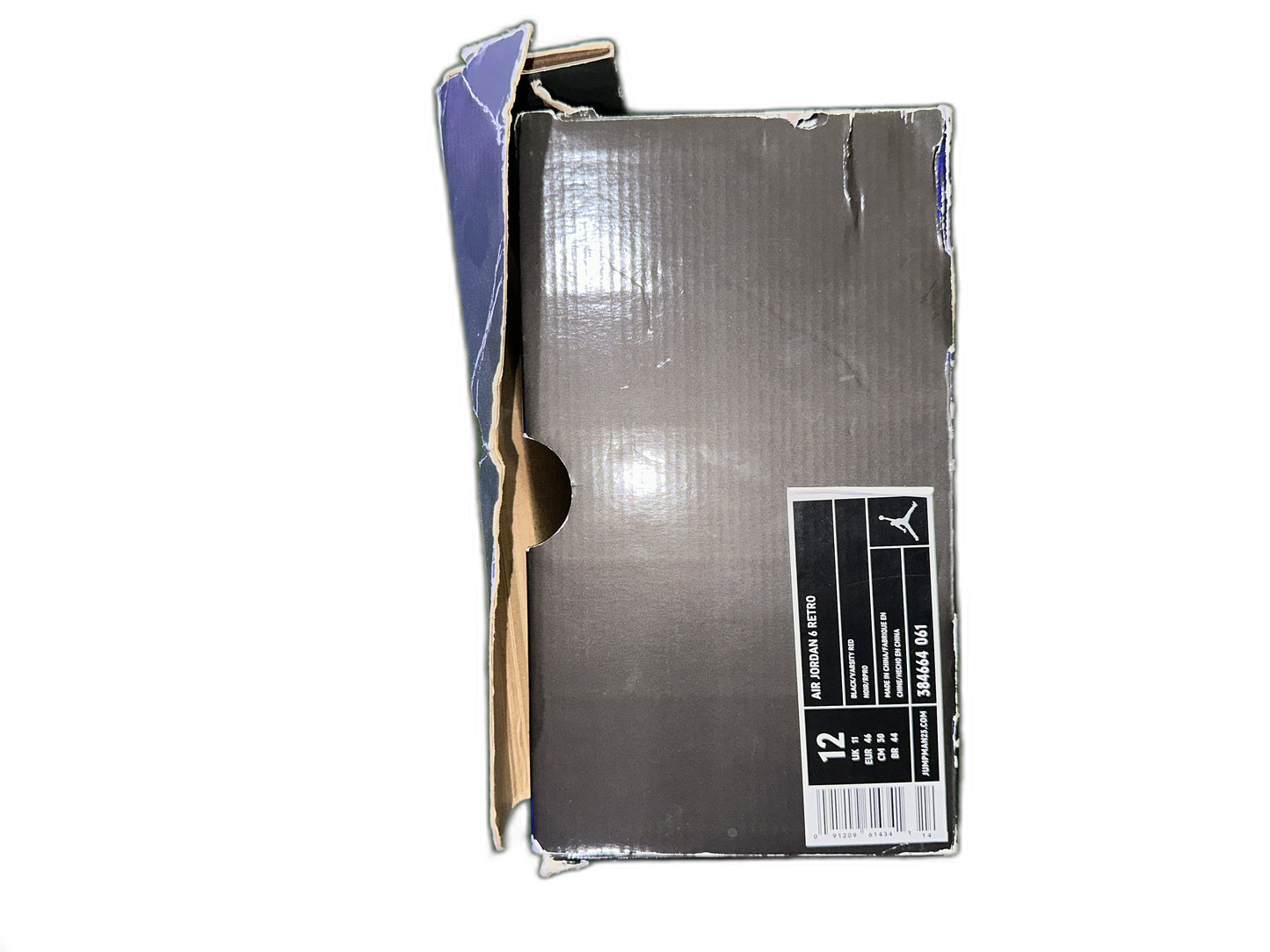 New Air Jordan 6 Retro Black Varsity Red -2010 Size 12 Mens 384664 61